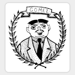 GOMEZ ADDAMS illustration by Ash Claise Sticker